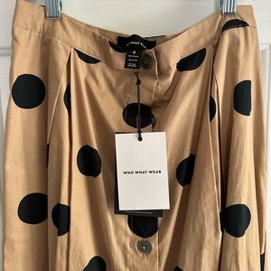 Who What Wear Polka Dot Maxi Skirt